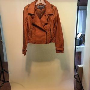Sugarfly tan leather jacket